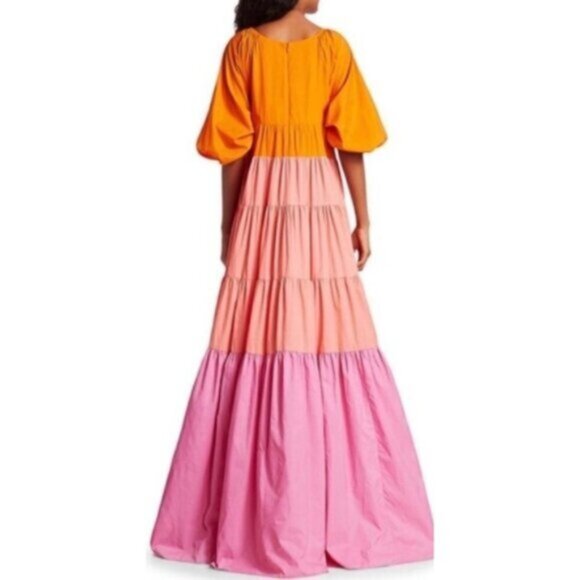 NWT STAUD Meadow Colorblock Flowy Maxi Dress - Picture 3 of 16